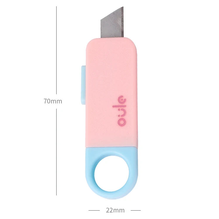 OULE Two Inch  U disk shape Small Plastic Utility Knife With Snap Ring Utility Cutter Knife School & Office Supplies
