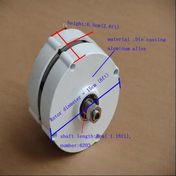 
HOT !500w Low RPM Permanent Magnet Generator /Small Wind Generator /PMG 12V/24V/48V 
