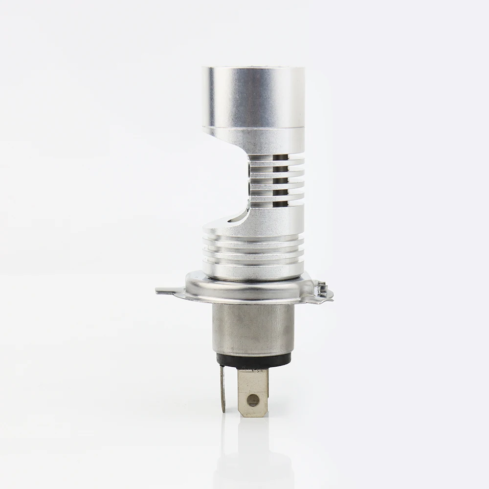 Super Bright H4 H6 BA20D Motorcycle LED Headlight Bulb With Angel eyes 2500LM 3570 LED Chips For DC 12V-48V Motorcycle headlight