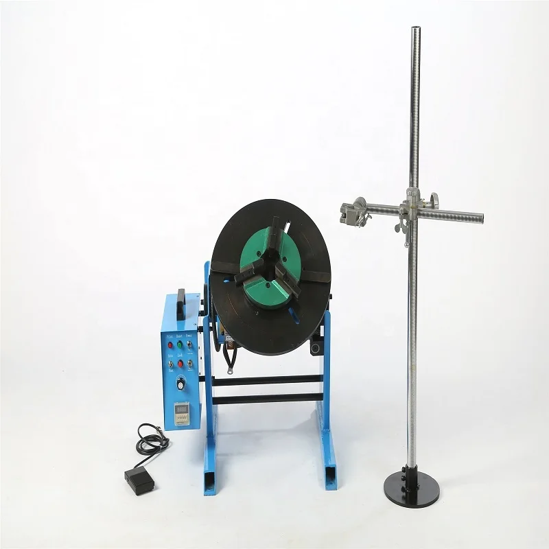 Hot Selling Welding Rotary Positioner 30kg With Pneumatic Tailstock Automatic Comfort Convenient Chuck Rotary Tilt Design