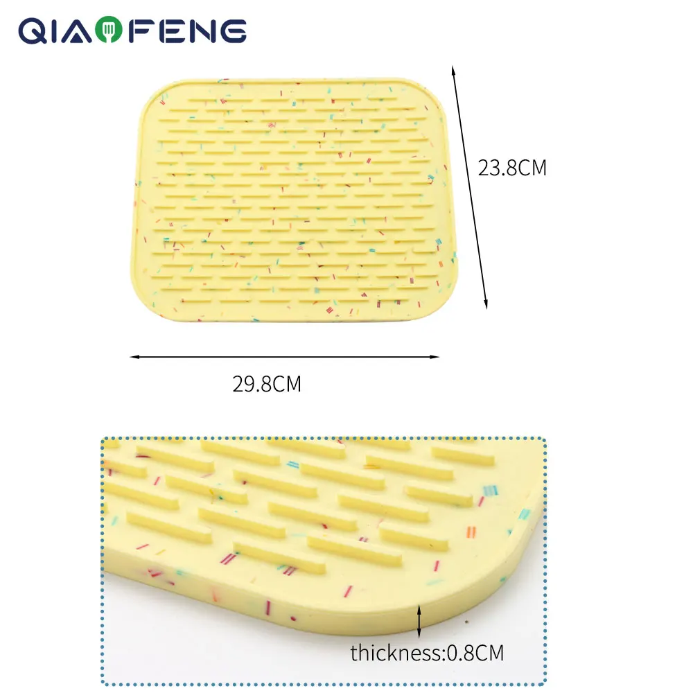Premium Dish Drain Board Nonslip Pad Dish Drainer Mat Drip Rack Silicone Mat