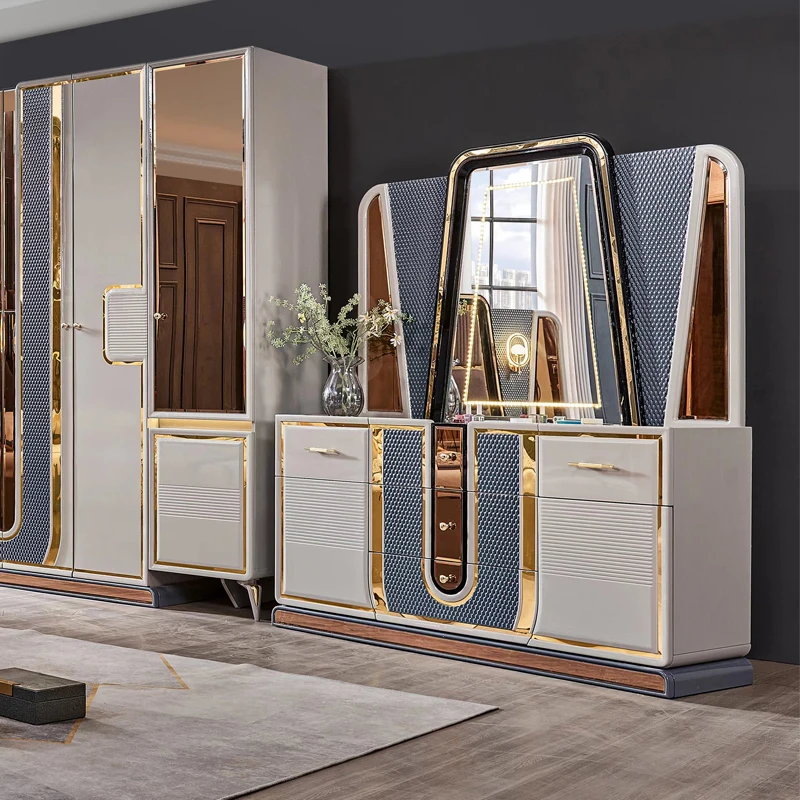 Ensembles De Meubles De Chambre A Coucher Complet Modern Luxury Queen Bed Room Wooden Full King Size Bedroom Furniture Set