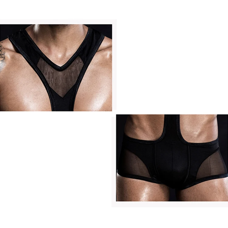 Модное мужское нижнее белье сексуальные мужские дышащие сетчатые сиамские ремешки трусы