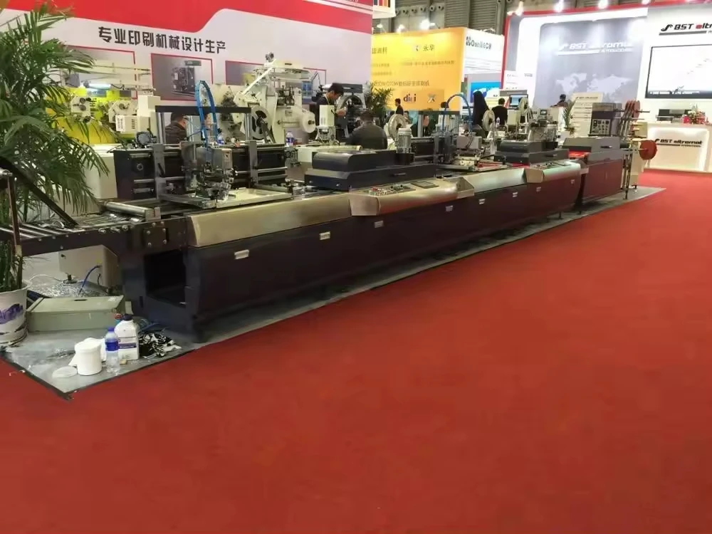 JD-3002 Hot Selling 2 Color Double Side Print 12m/Min High Speed Screen Printing Machine For Narrow Fabric Label, Cotton Tape