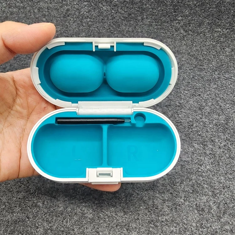 2024 New hearing aid case,customized logo plastic portable small mini box for signia hearing aids accessories