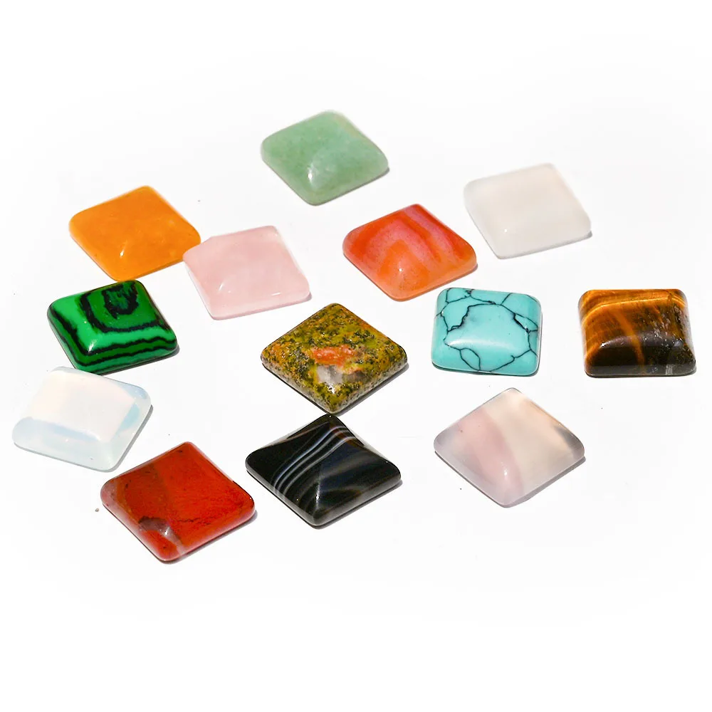 10*10/16*16mm Crystal Natural Stone square Ring Face Stone Cabochon Gemstone for DIY Jewelry Making