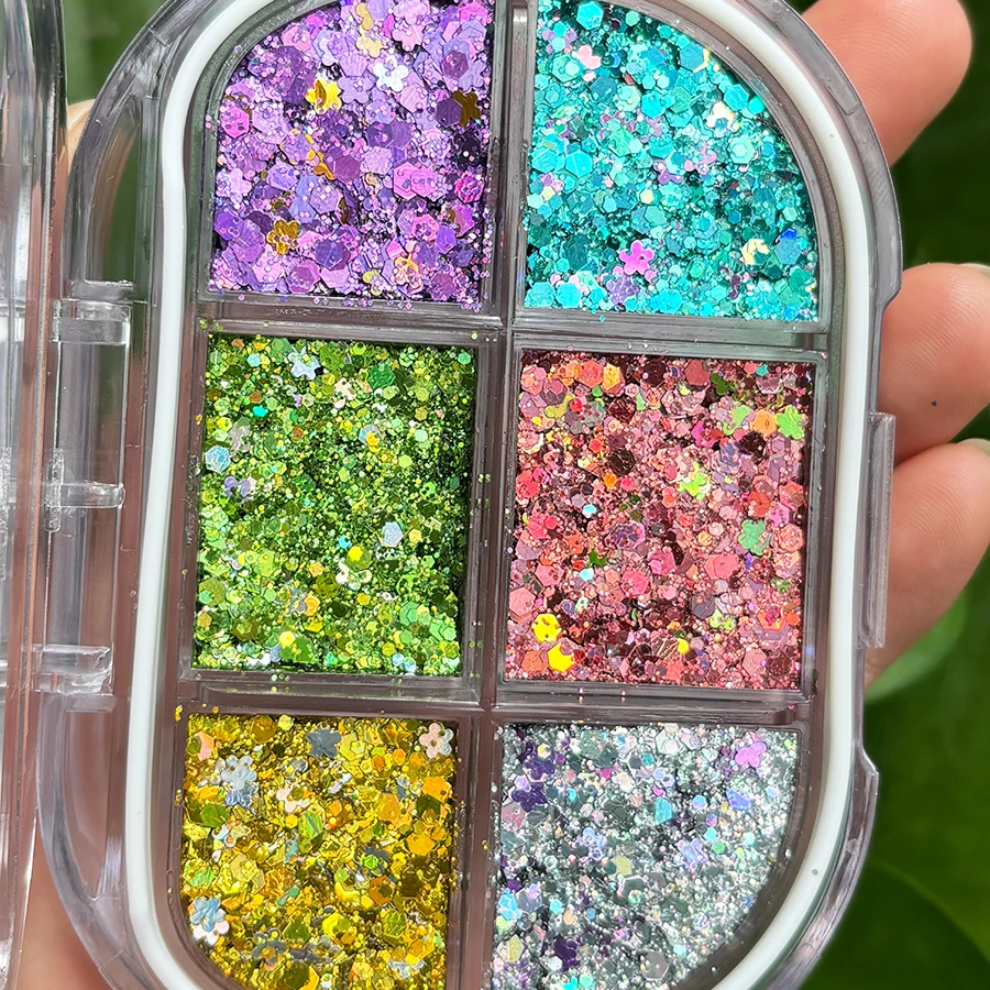 Beauty factory wholesale glitter high pigment powder customized private label glitter vegan  high quality eyeshadow palette
