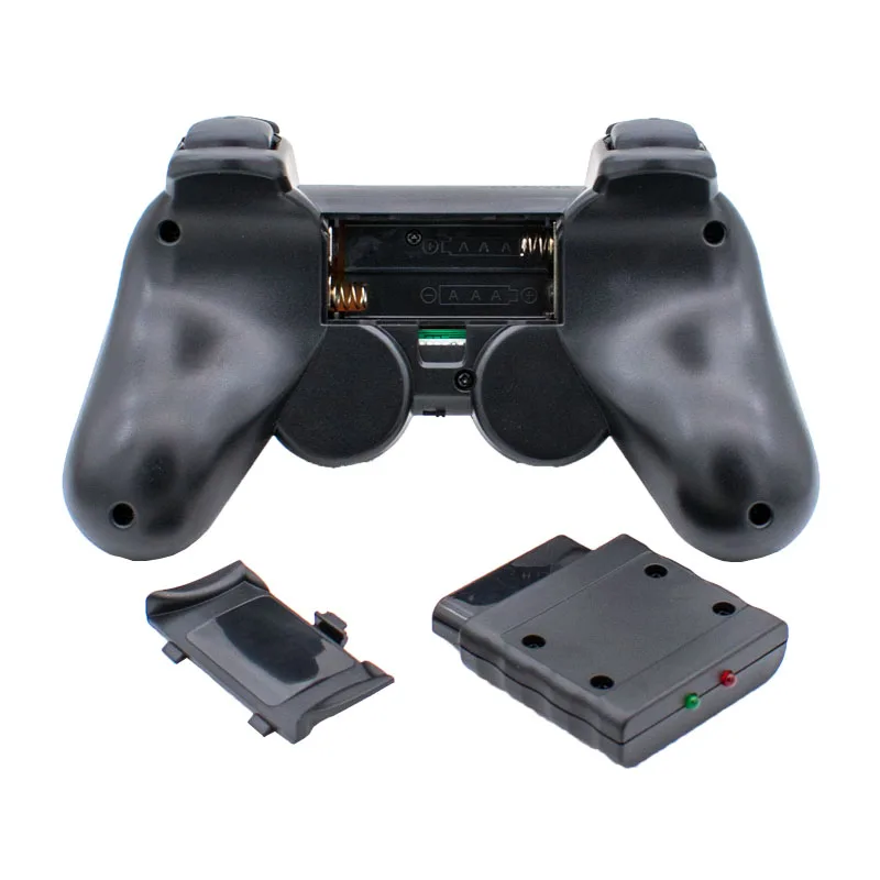 2.4G Wireless Transparent Joypad Gaming Controller with Double Vibration Feature 2nd Generation Gamepad for PS2 Games