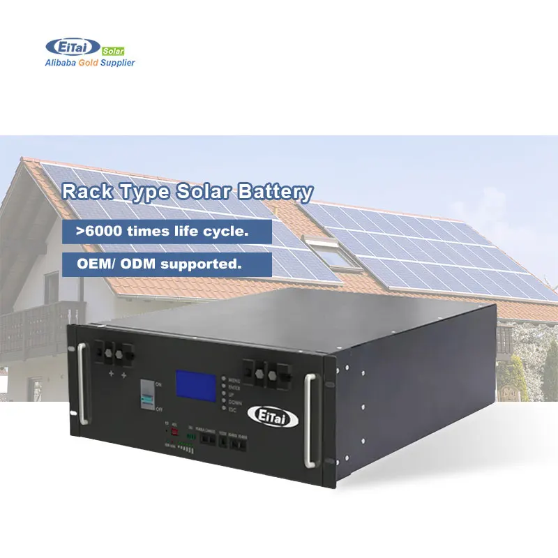 Eitai Rack Mounting Solar Lithium Ion Batteries 48V 100Ah Solar Battery Storage Units Set Price 51.2V Lifepo4 Battery