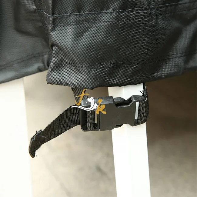 
6 years factory direct sale 420D Oxford garden furniture cover with safety buckle terrace waterproof table and chair cover 