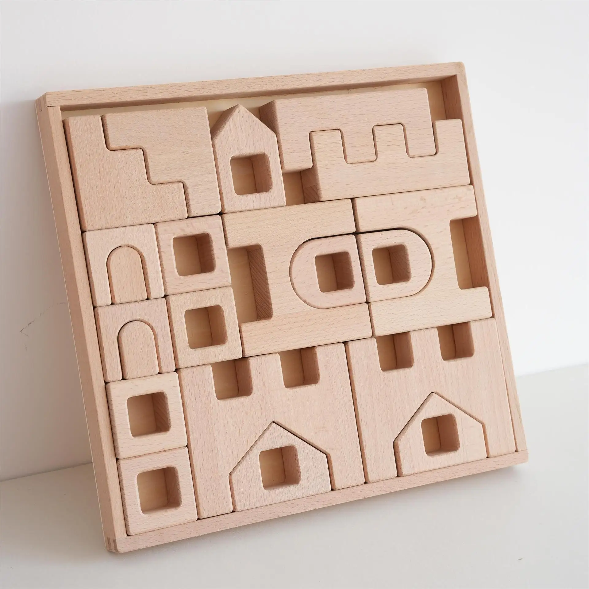 Creative Castle Building Blocks with Lucent Cubes - Unleash the Imagination Montessori  Arabian Castle Wooden Blocks