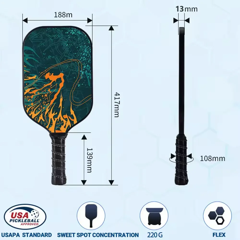 Custom T700 Carbon Fiber Pickleball Paddle - Lightweight and Durable, Ideal for Indoor and Outdoor Use t700 titanium pickleball