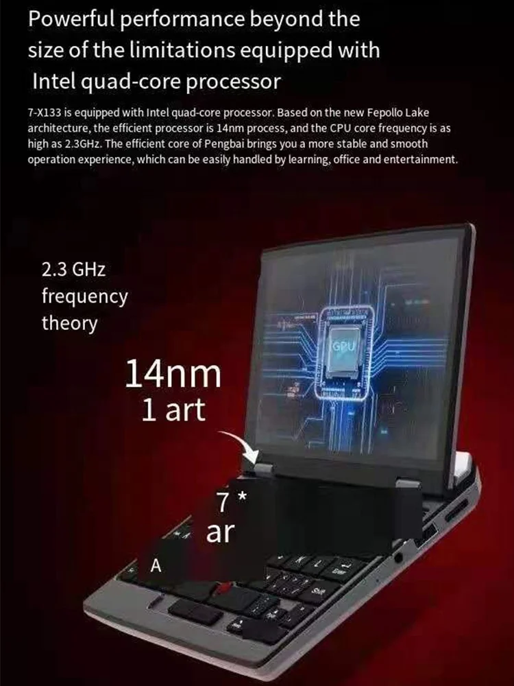 New design cheap mini laptop 7 inch touch screen J4105 12GB Ram SSD 512GB 1TB Win 10 packet notebook best netbook computer pc