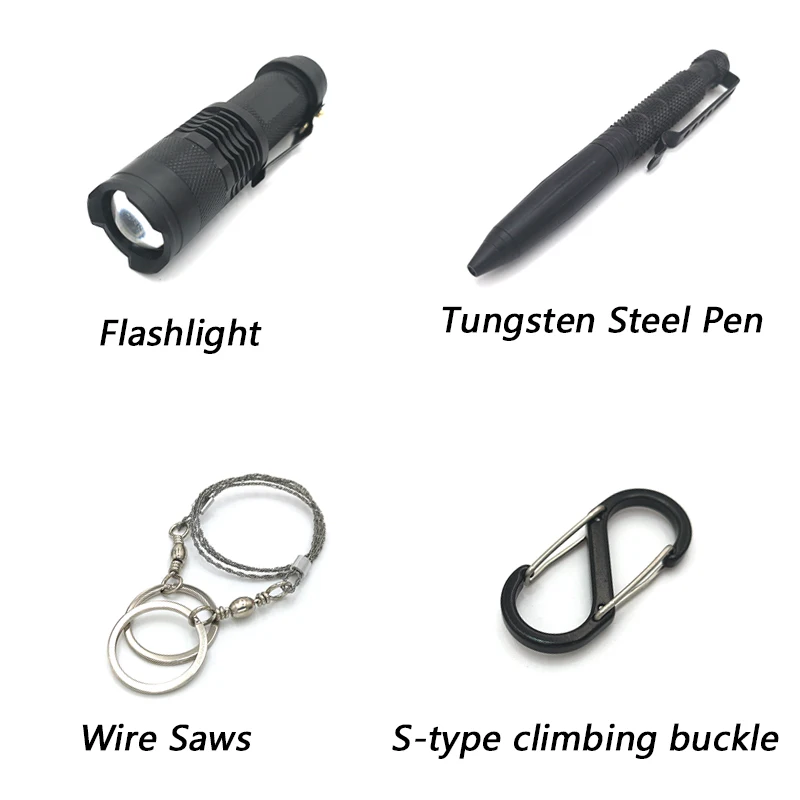 Custom Adventure Emergency SOS Gear 14 in 1 Survival Kit Camping