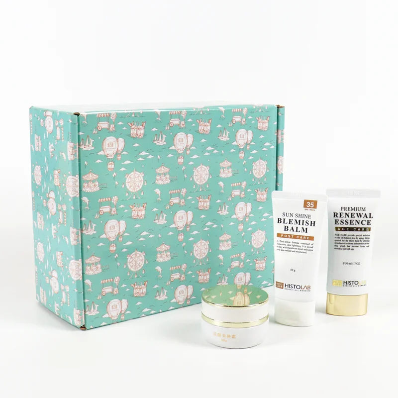 cosmetics set empty perfume bottle box present reusable custom folding paper box cosmetic packaging mailer shipping gift boxes