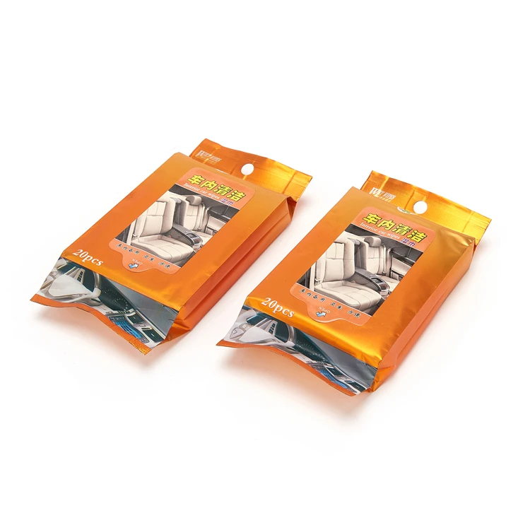 
2021 Latest Promotional 20pcs Multi-purpose Disposable Car Cleaning And Deodorizing Wet Wipes 