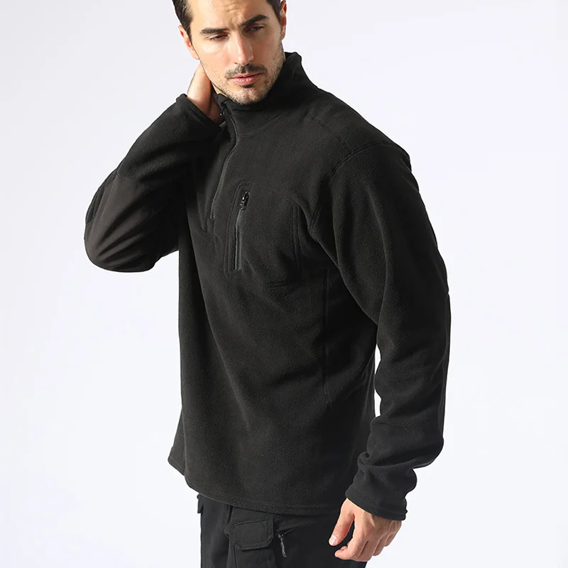 Осенняя уличная спортивная флисовая куртка, флисовые теплые куртки с подкладкой, мужская тренировочная Униформа на молнии с воротником-стойкой