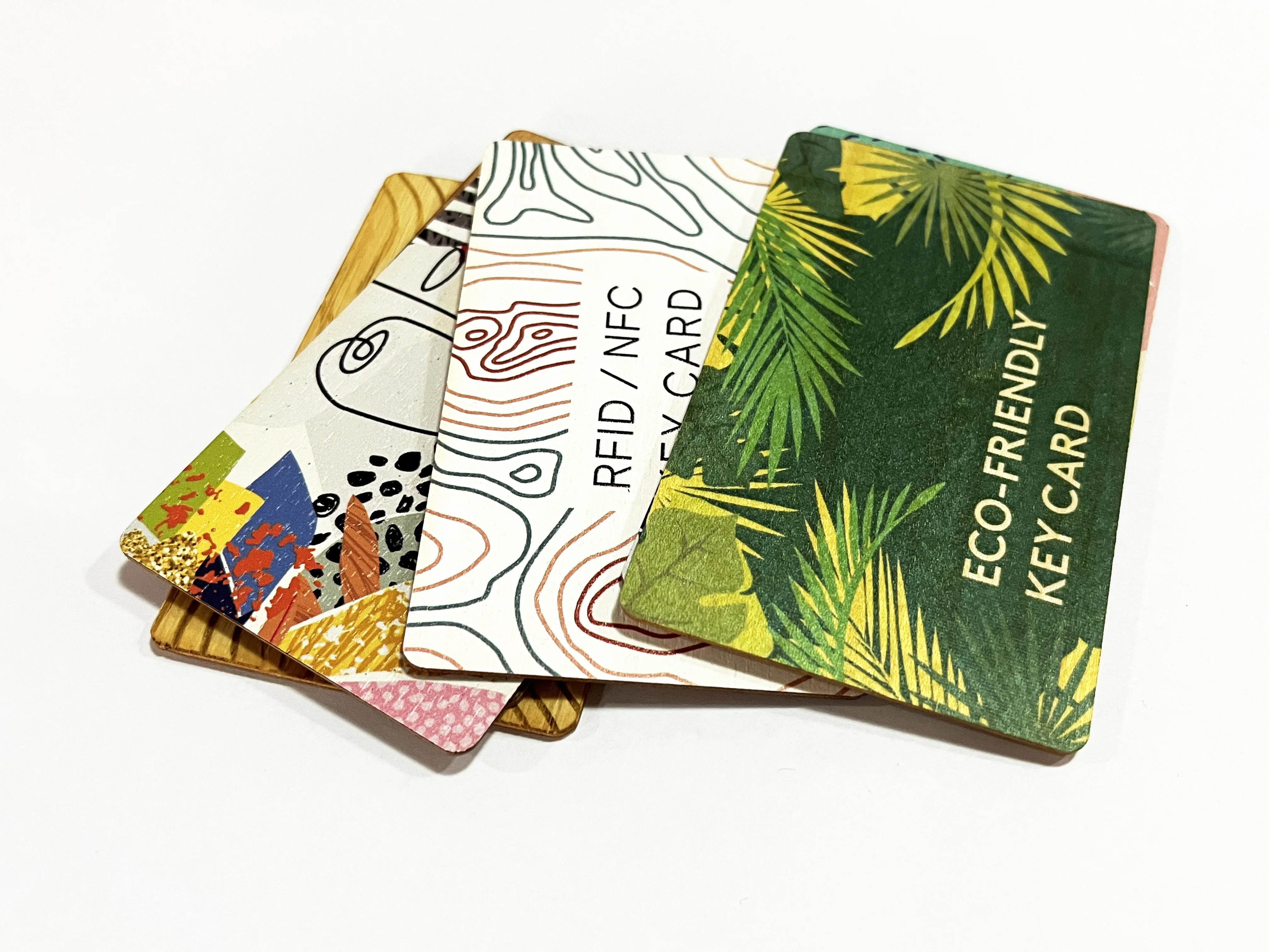 Free Customized Samples Sustainable FSC Wooden Access Control Card UV Printing/Engraving 13.56Mhz RFID Hotel Key Card