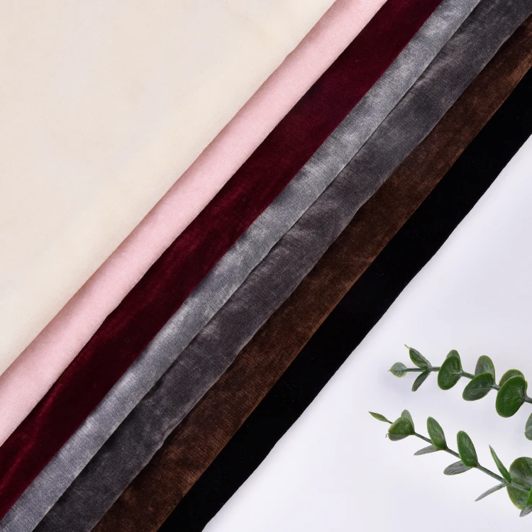 High Quality Wholesale 100% Polyester Solid Color 75D Mesh Flocked Fabric Cellulosefi-Ber Flocking Fabric for Clothing