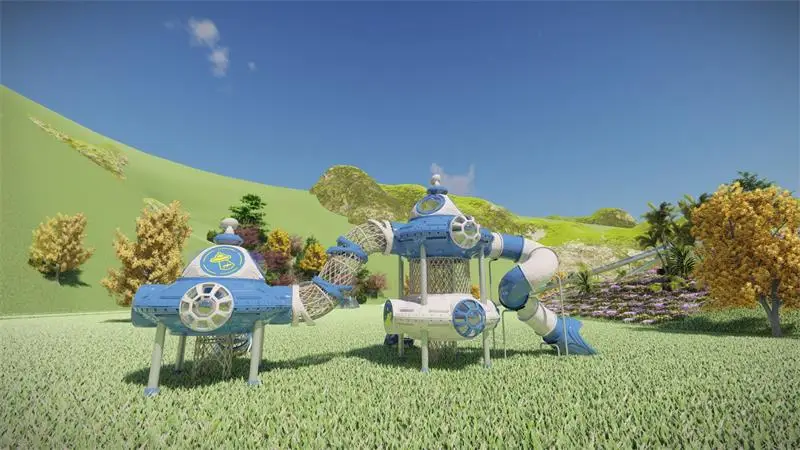 
Latest Playhouse Metal Playground Parks Children Plastic Outdoor Play Set Of Kindergarten Playground Equipment 