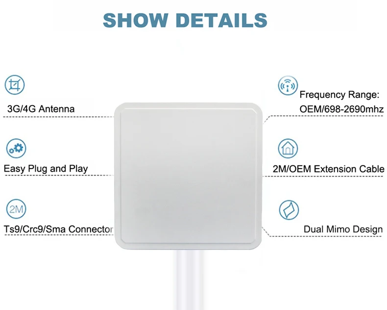 4g Lte Mimo Antenna15dbi 19dbi 24dbi Ts9 Connector For 4g Router Bobcat /Rak/Nebra/Hnt/Helium Original Miner