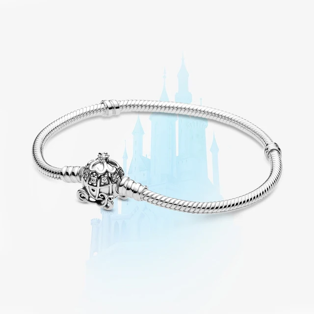 NEW Real 925 Sterling Silver Stitch Bracelet pumpkin car castle snake chain Bracelet Fashion marvel Jewelry Suitable for Women