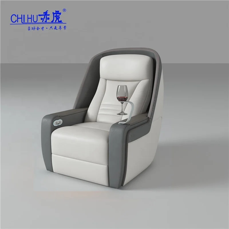 VIP multi-functional led light luxury recliner sofa,video room electric massage smart Cabin Home Theater sofa