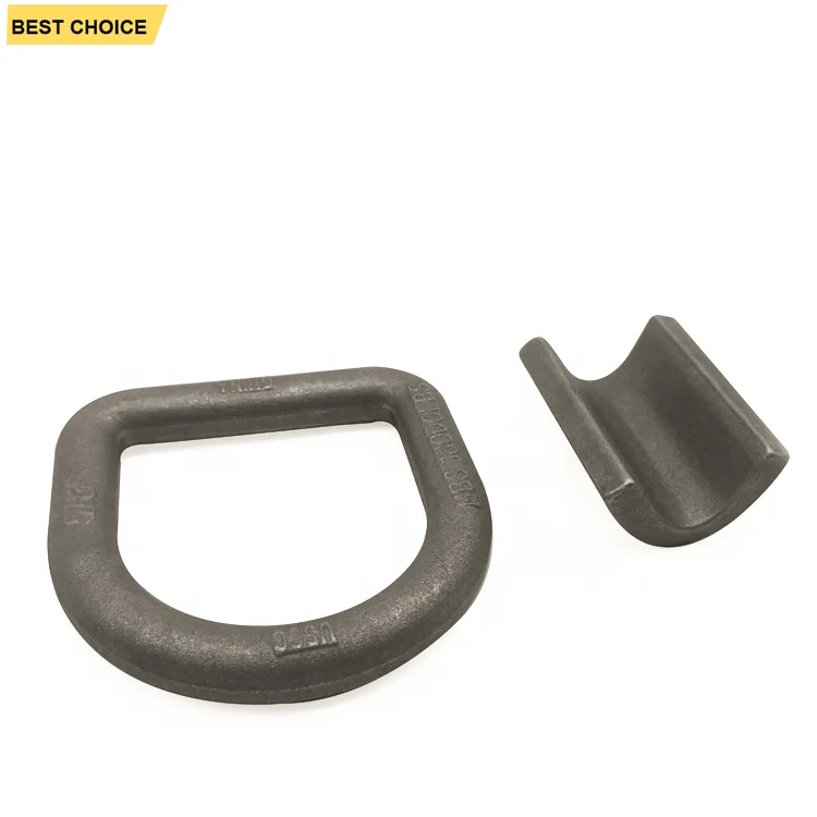 GL-14161 5 /8 inch Forged Container Lashing D Ring with Clamp