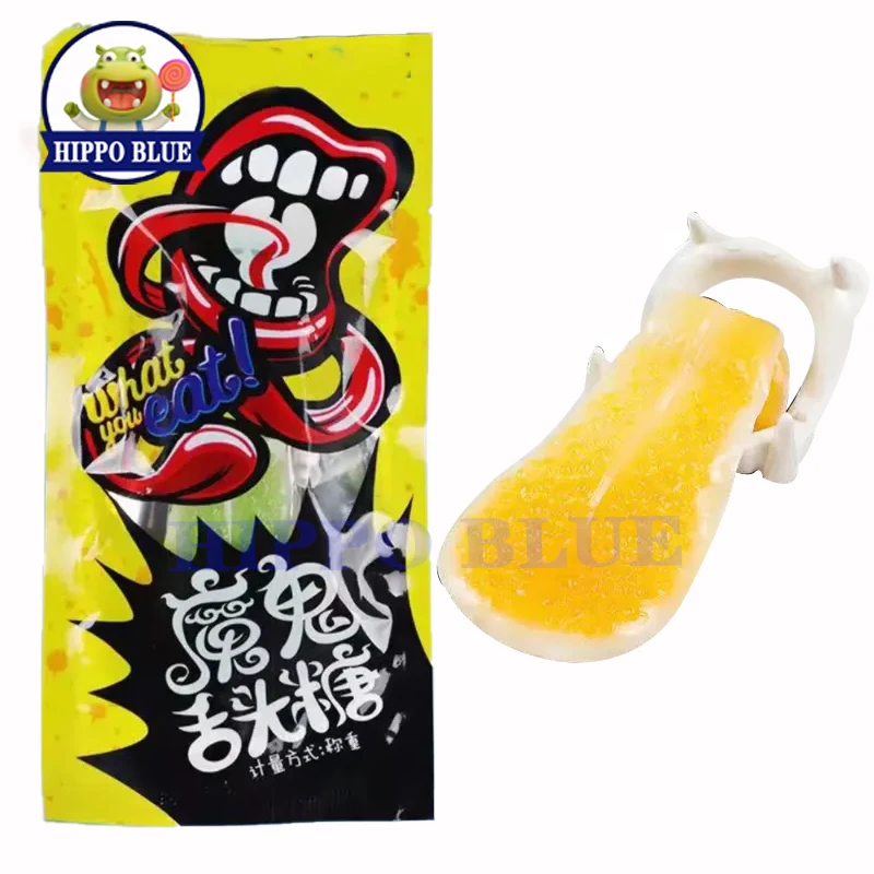 Дешевая смешная Цветная смесь ассорти дьявольский язык конфеты фруктовый вкус оптом мягкие для Хэллоуина Фабричный оптовик