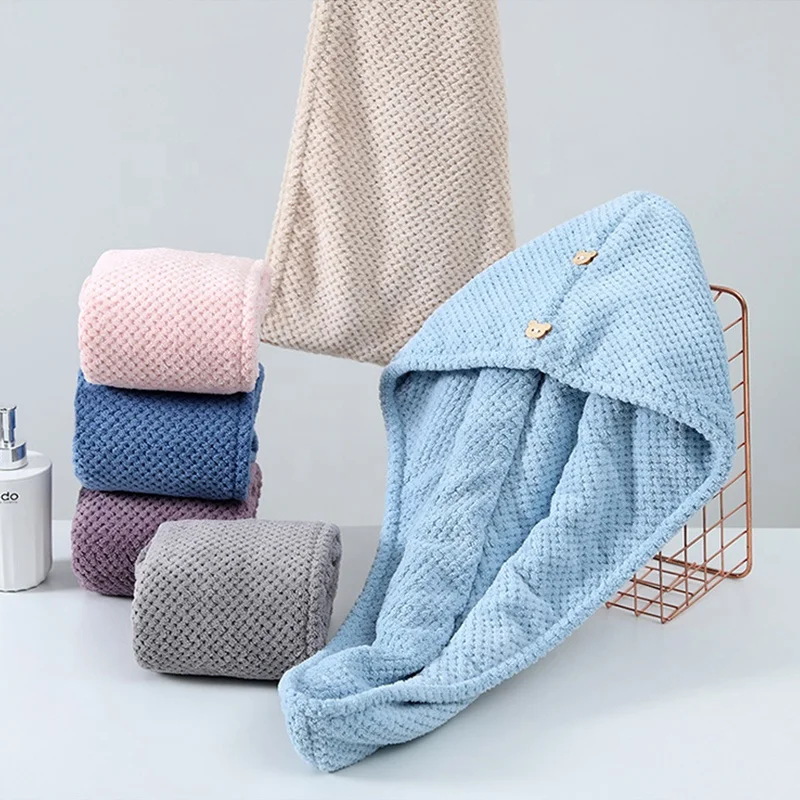 Absorption Microfiber Hair Towel Turban Wrap Salon Spa Microfiber Hair Dry Towel
