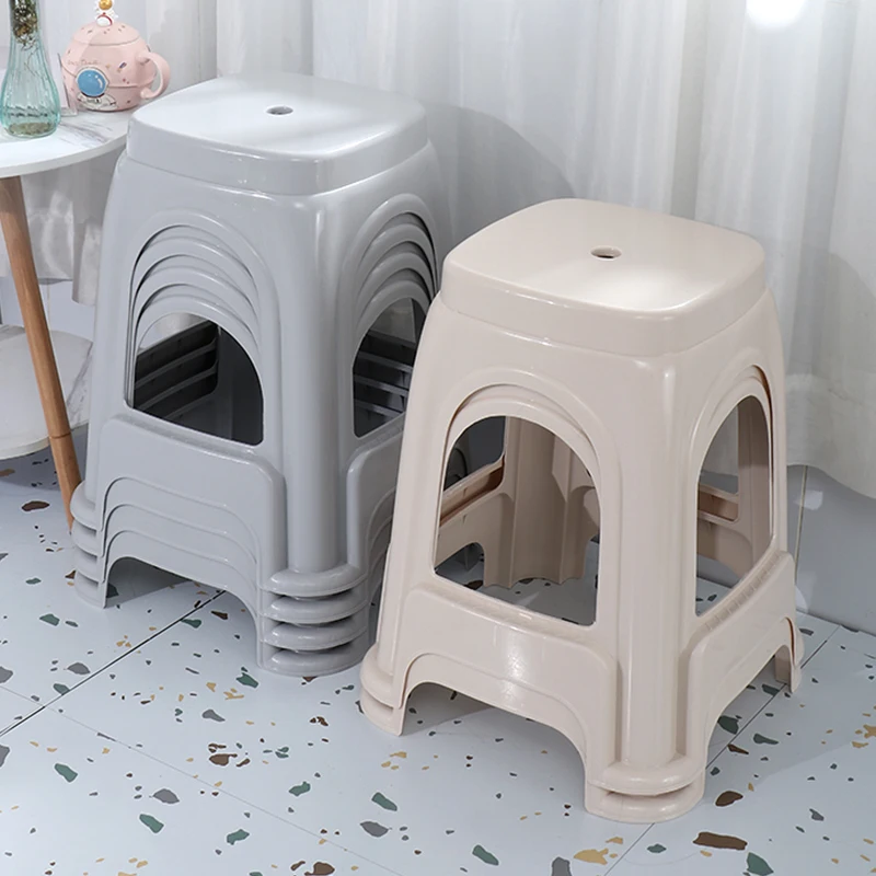 Modern Design Adult Dining Table Chair Extra Thick Square Plastic Stool Bench Household Use Gym Wholesale Living Room