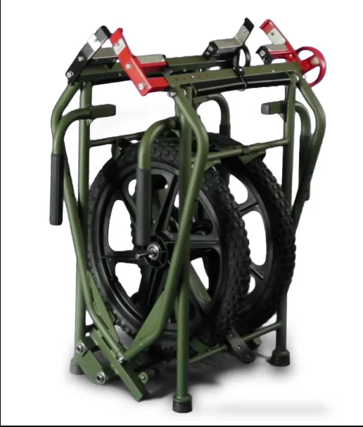 Folding Portable Emergency Transportation Wheeled field Stretcher Carrier Trolley Battle Outdoor Carrying Patients litter Cart
