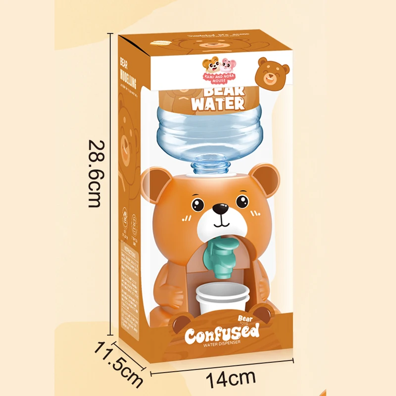 Cartoon Drink Water Dispenser Toy Kitchen Play House Toys Baby Drinking Water Hand Press Water Bottle Dispenser