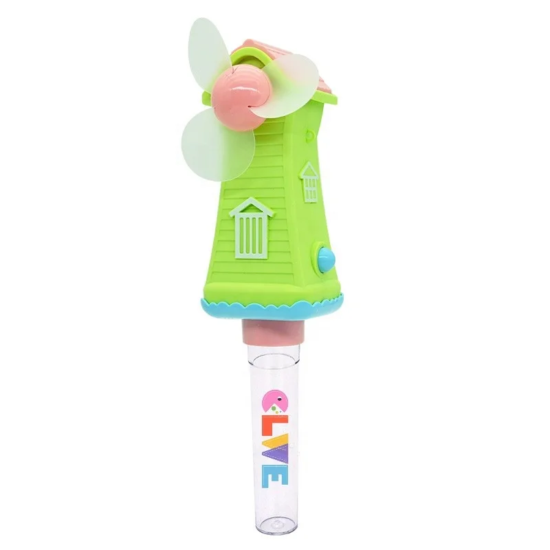2023 Novelty design Macaron color hot sale  Battery operated Electric automatic tree house fan toy Candy Toy
