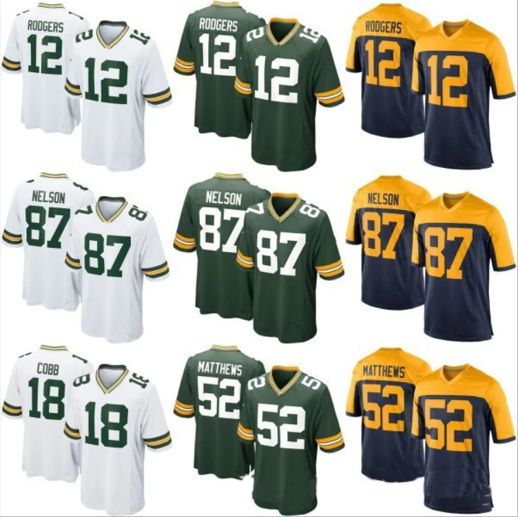 Wholesale custom Sublimated High Quality NO87 12 52 JERSEY New all 32 teams USA American football jersey