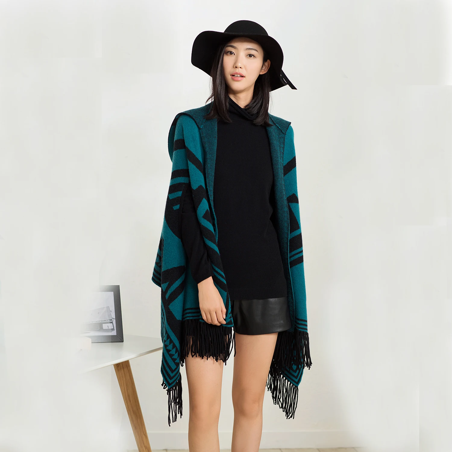 Модный толстый шарф на заказ, Пашмина, пончо, кашемировая шаль