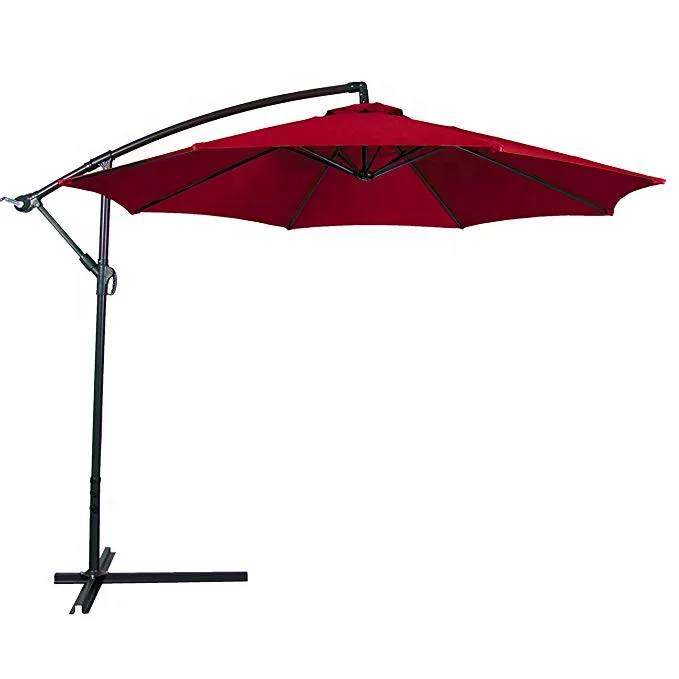 3m outdoor patio steel 6 ribs banana beach garden umbrella RLF-UMB-001-1