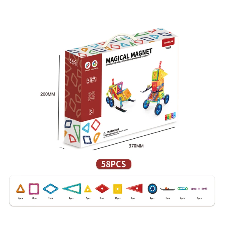 Magnetic Tile Building construction blocks educational toy set Magical Magnet