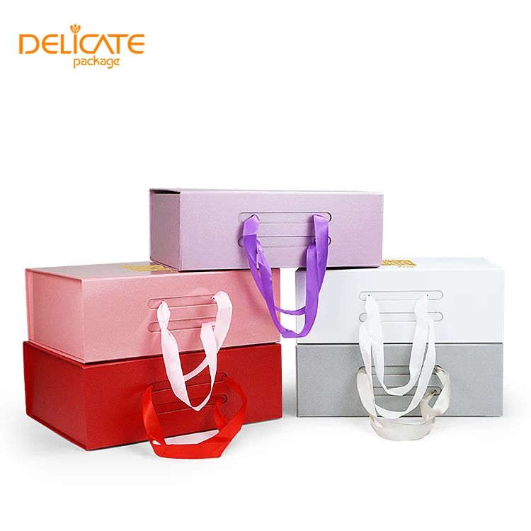 Custom Cardboard Luxury Black Magnetic Foldable Folding Packaging Boxes Shoe Box For Shoes With Logo