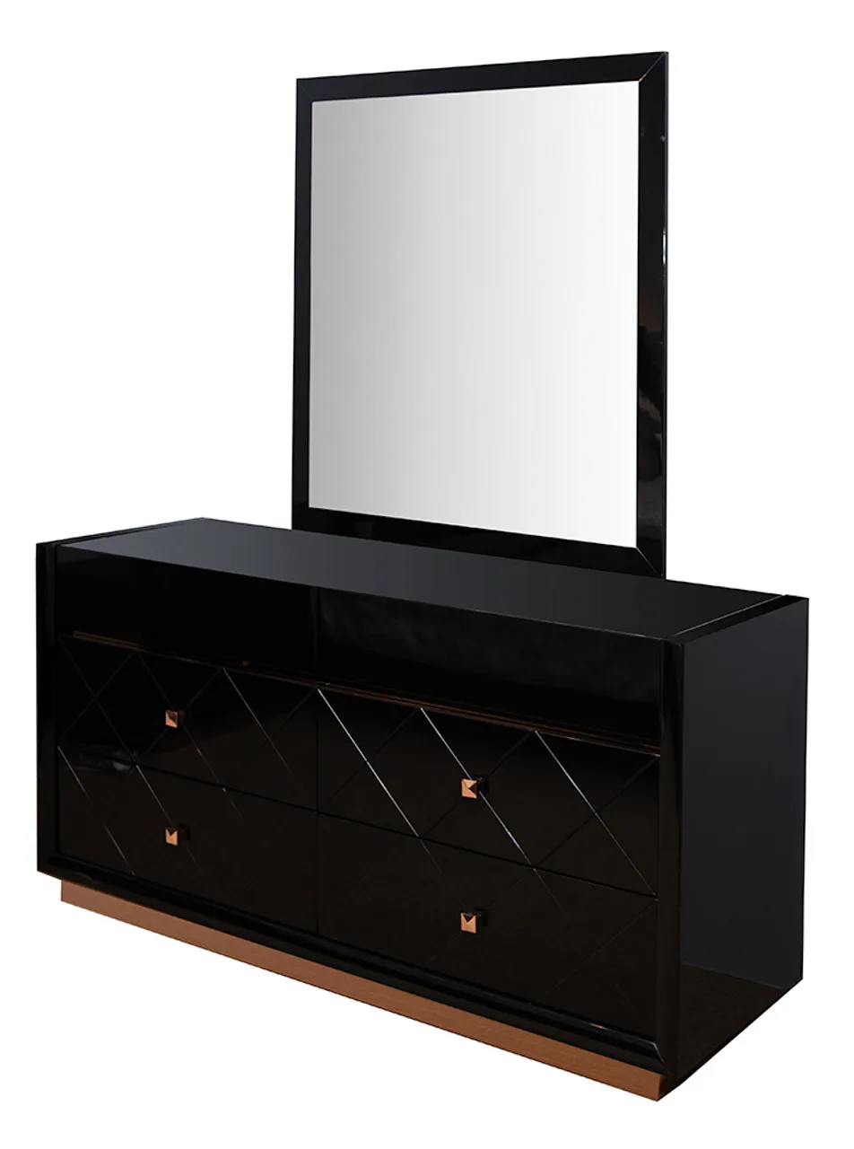 NOVA High Gloss Full Size Bed Led Light Headboard 5 Pieces Bedroom Suite Ensembles De Chambre A Coucher King Bed With Storage