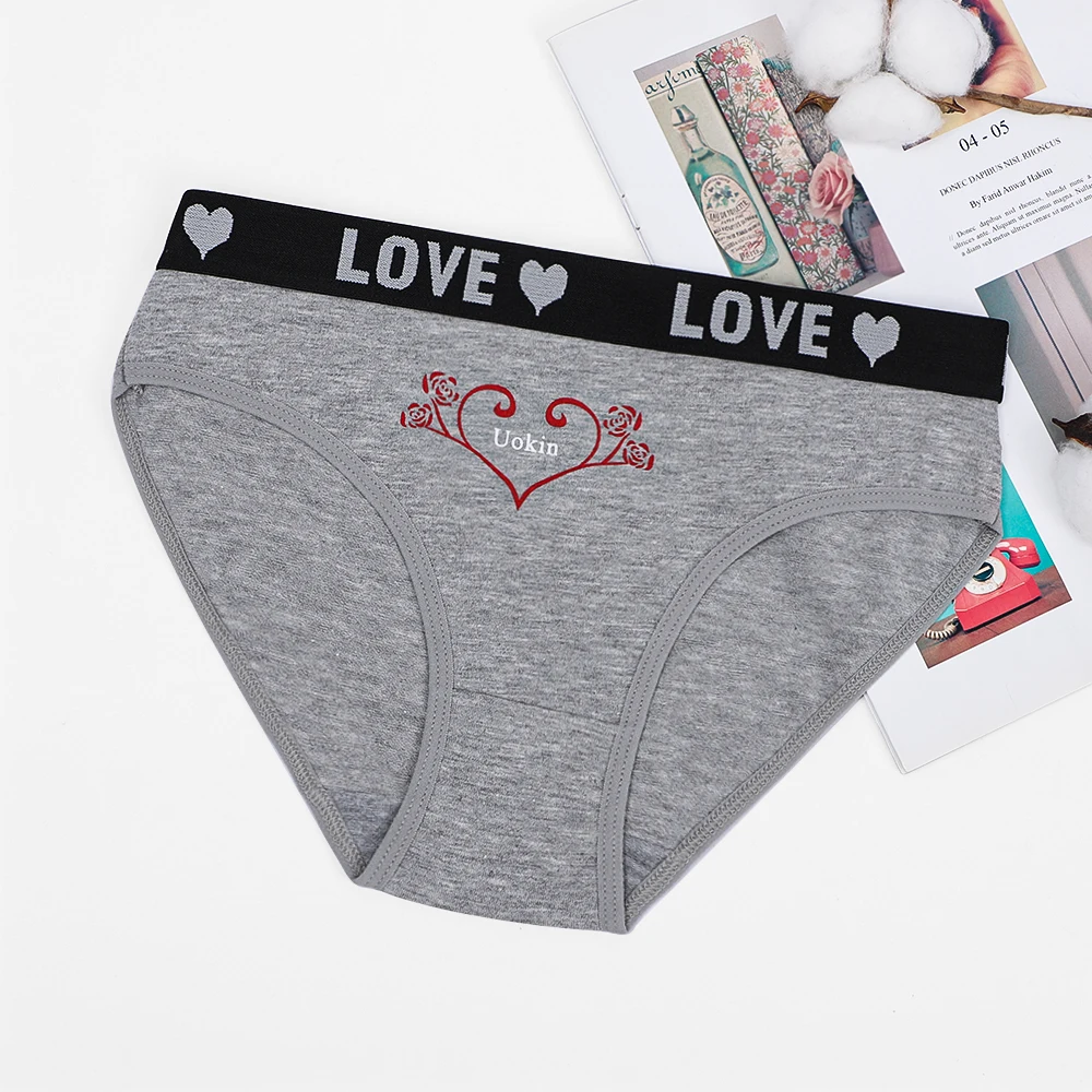 12 pcs dozen sale womens briefs soft material 95 pure cotton mid rise mix size ladies underwear panties UOKIN panty