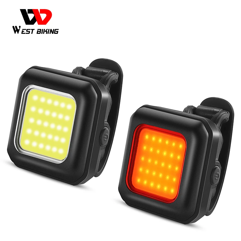 WEST BIKING LED Cycling Tail light Waterproof Rechargeable Bicycle Rear Light And Headlight Bike Taillight