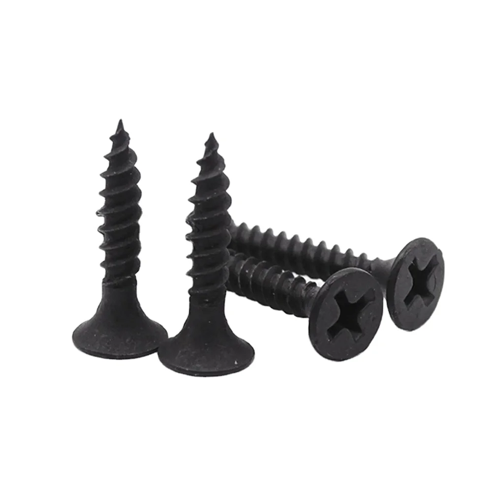 Steel Metal m2 m3 m4 m5 m6 m8 Countersunk Drywall Screw drywall Black Oxide Iron Round Head Screws Zinc Plated Flat Head Screws
