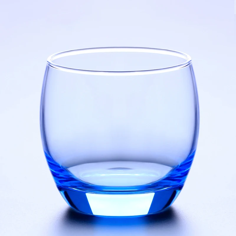 Wholesale High Quality Thin Glass  Water Tumbler Drinking Glass Tumbler Salto Ice Blue Wine Glass Tumbler