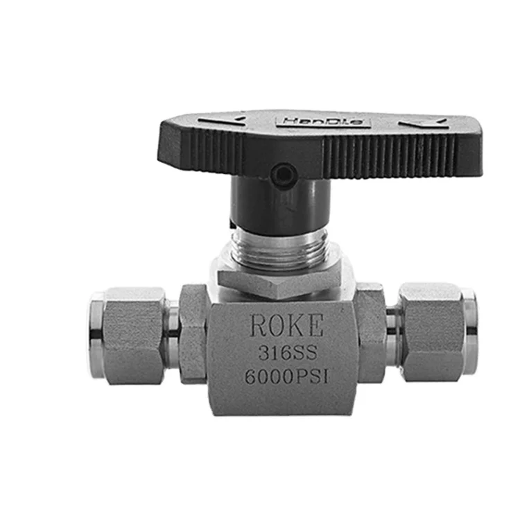 1/4 NPT 6000PSI Stainless Steel High Pressure Double Ferrule Ball Valve
