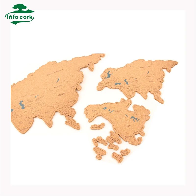 Split joint, patchwork Cork Map bulletin Board Self Adhesive Backing cork boark for wall bulletin, 5mm thick x 900mm x 410mm