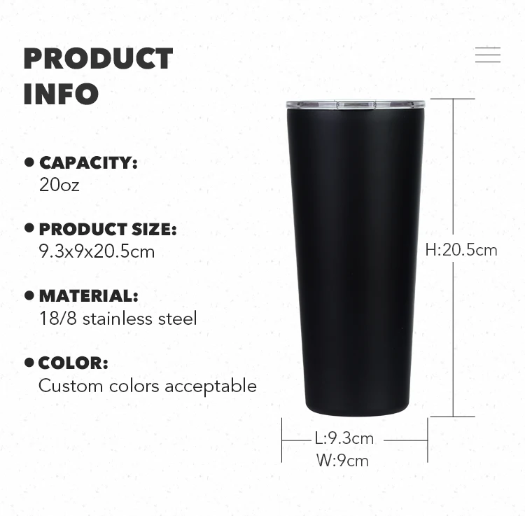 20oz 30oz well selling wide mouth whisky juice coffee stainless steel temperature bottle with straw