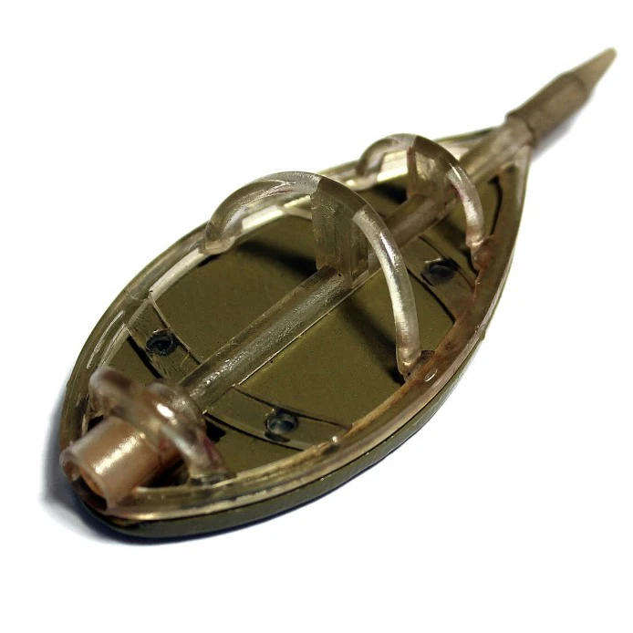 70-100g Carp fishing inline flat bait feeder cage  method feeder with mould set