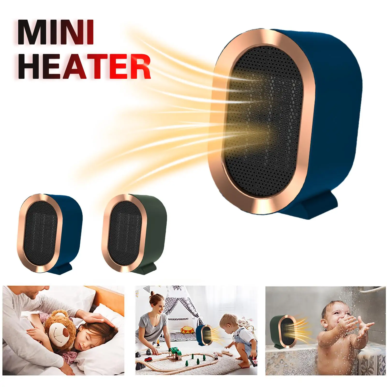 Wholesale 1200W Fast Heating Fan Winter Warmer Overheat Room Heating Stove Household Air Heaters 220V Portable Electric Heater