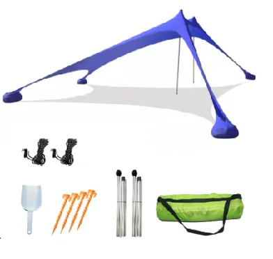 New Style Portable Premium Outdoor Shade Beach Tent Sun Shelter With Sand  Shovel UPF 50+ Light Sunshade Pop Up Beach Tent